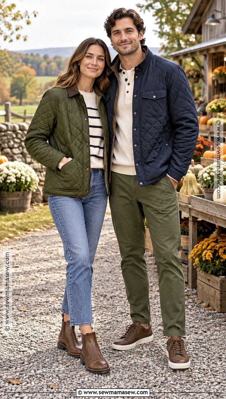 Quilted Jacket Couple Fall Outfit - 25 couple fall outfits