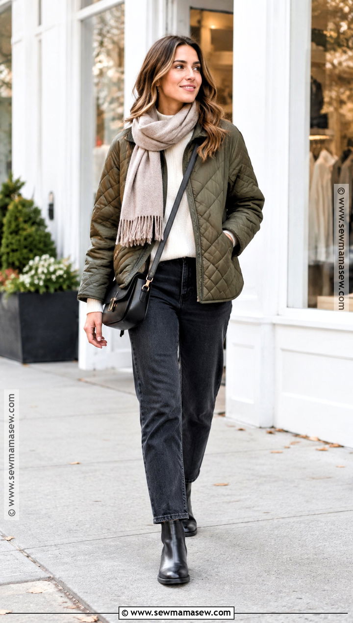 Quilted Jacket Fall Outfit - 20 Fall Fashions Ideas