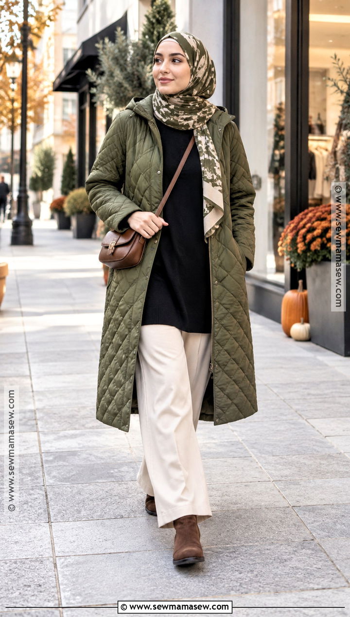 Quilted Jacket Hijabi Fall Outfit - 20 Hijabi Fall Outfits Aesthetic