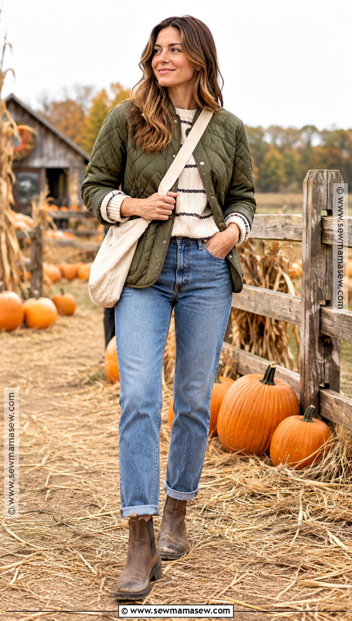 Quilted Jacket Pumpkin Patch Outfit - 25 pumpkin patch outfits