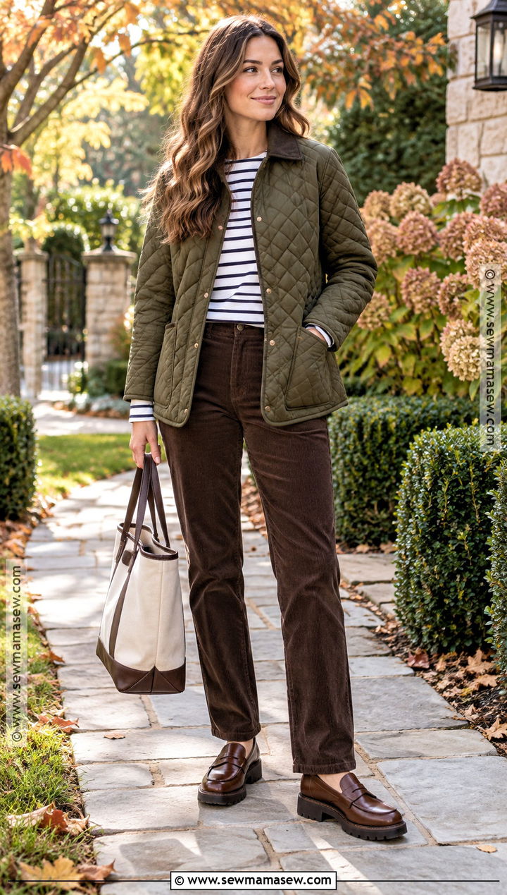 Quilted Jacket With Corduroy Pants - 15 best fall jacket ideas