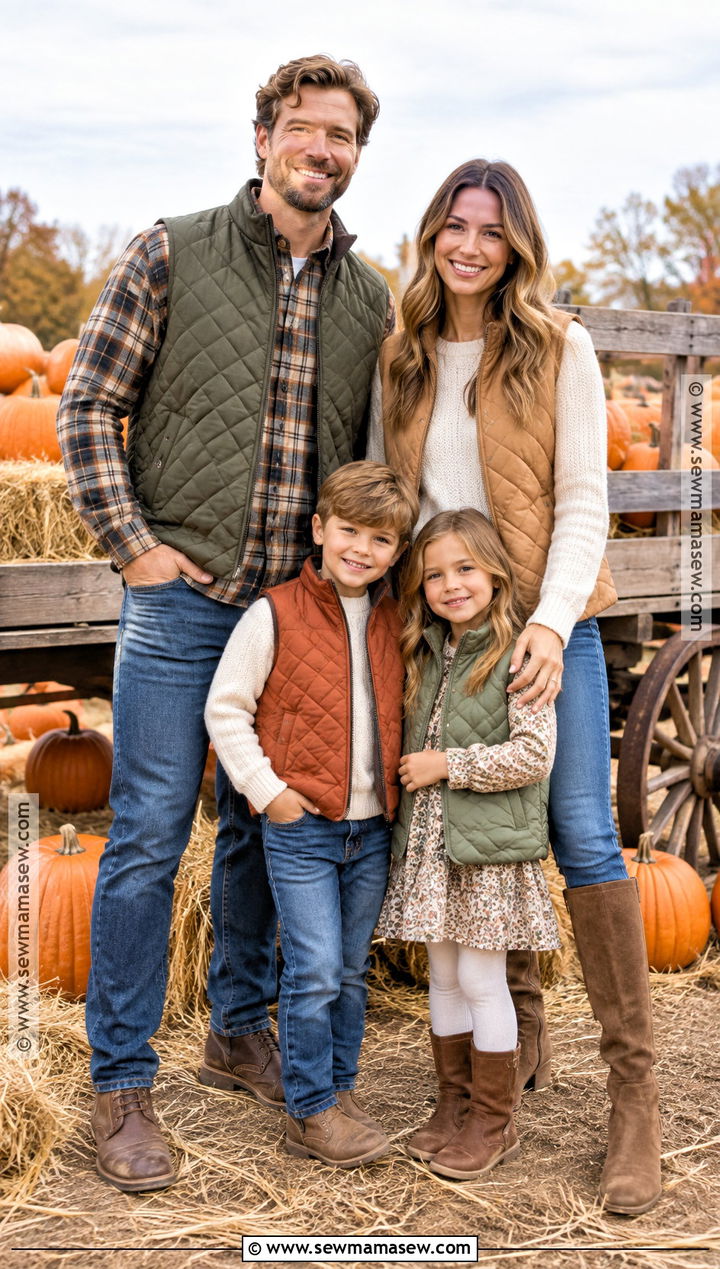 Quilted Vest Family Pumpkin Patch Outfit - 20 pumpkin patch outfit ideas for family