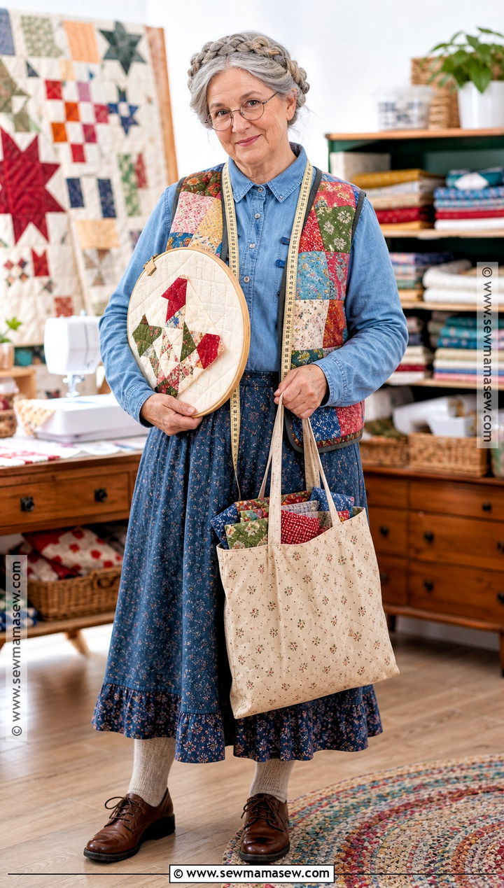 Quilting Grandma Costume - 40 old lady costume ideas