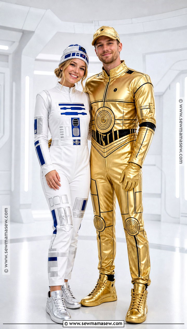 R2 D2 And C 3PO Couple Costume - 35 star wars couple costume ideas