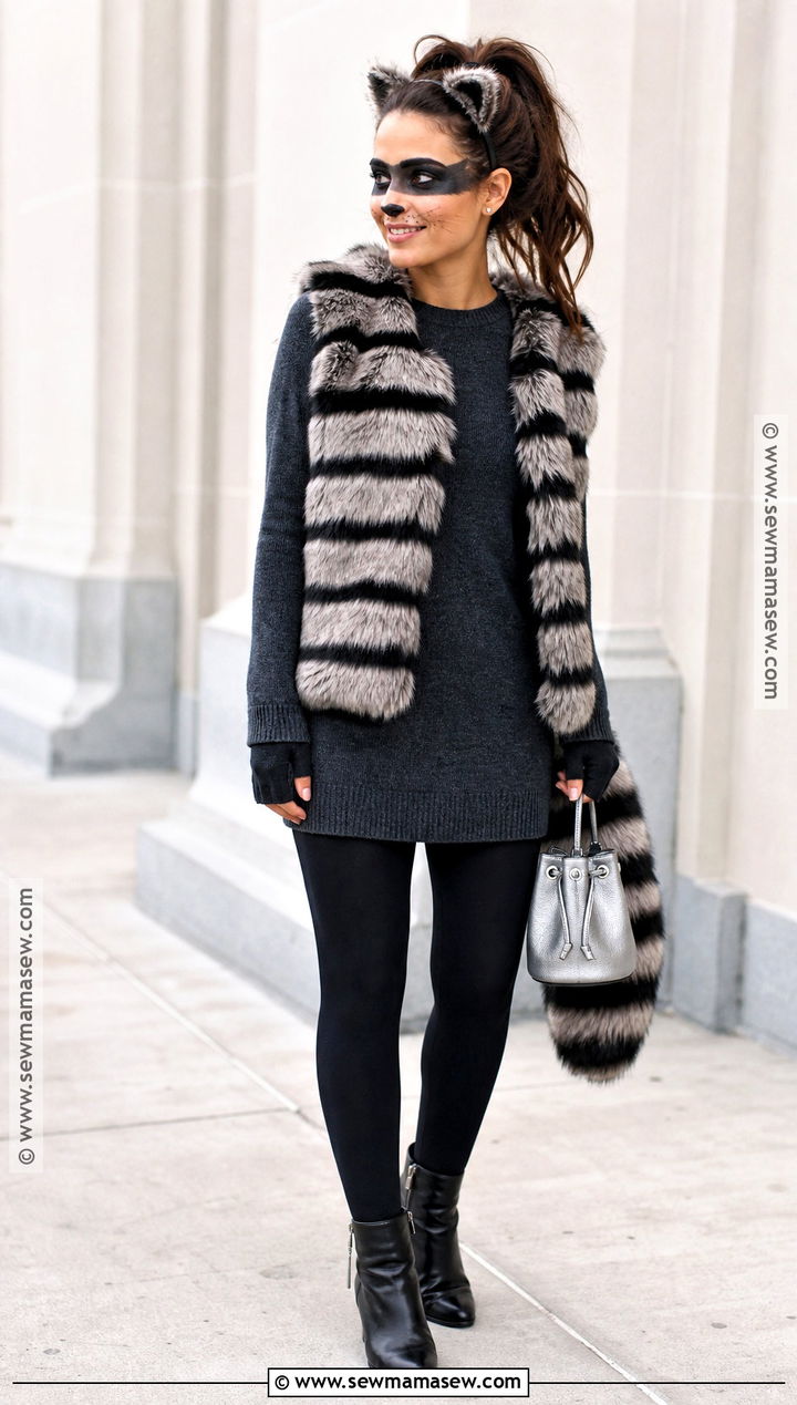Raccoon Costume With Striped Tail - 35 Animal Costumes for Women