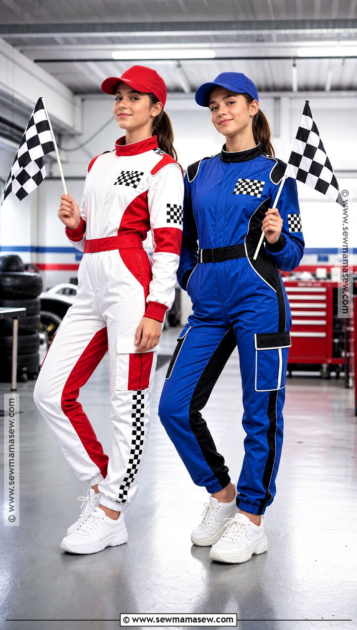 Race Car Driver Duo Costume - 40 halloween costumes teenage girl duo