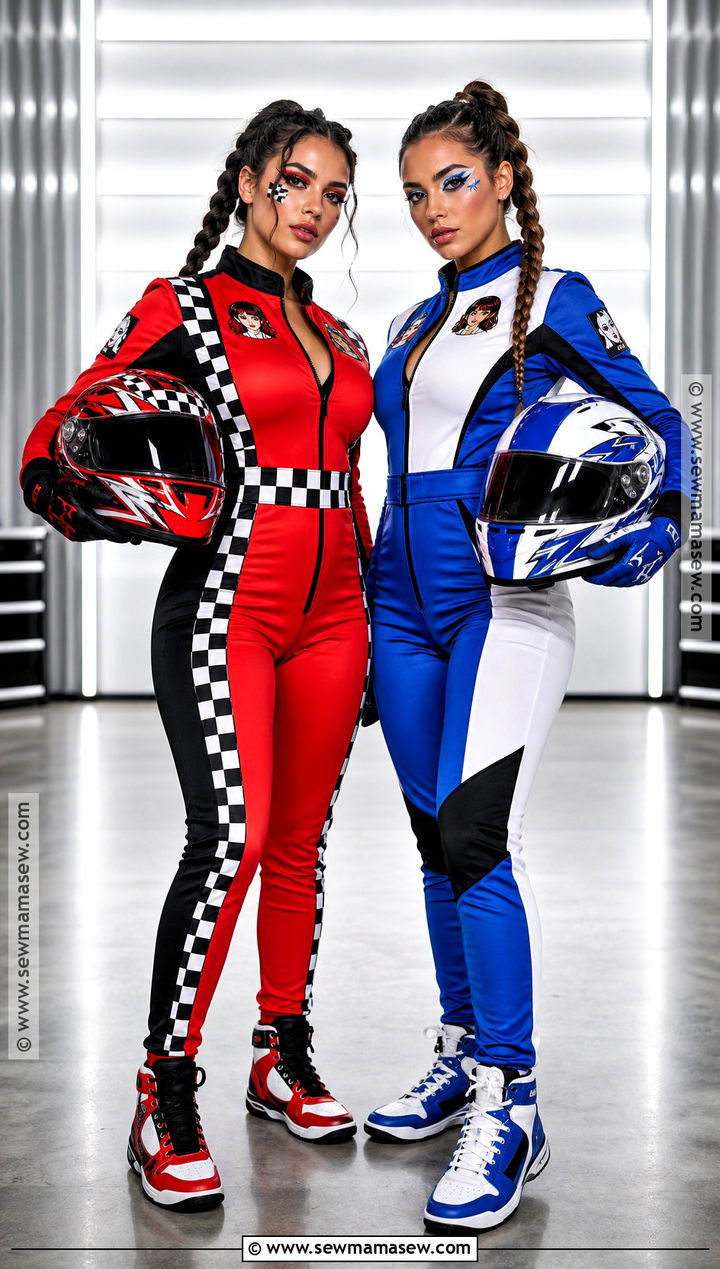 Race Car Driver Duo Costume - 45 halloween costumes women duo