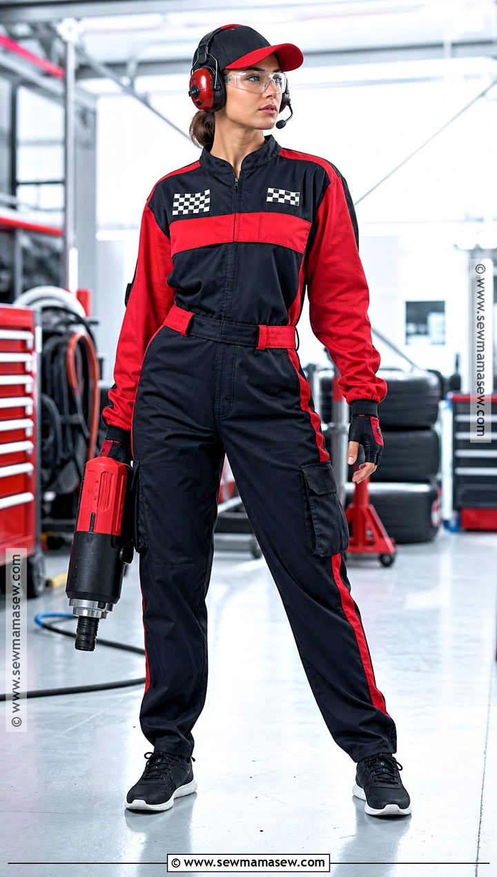 Race Car Pit Crew Mechanic Costume With Jumpsuit - 30 mechanic costume ideas