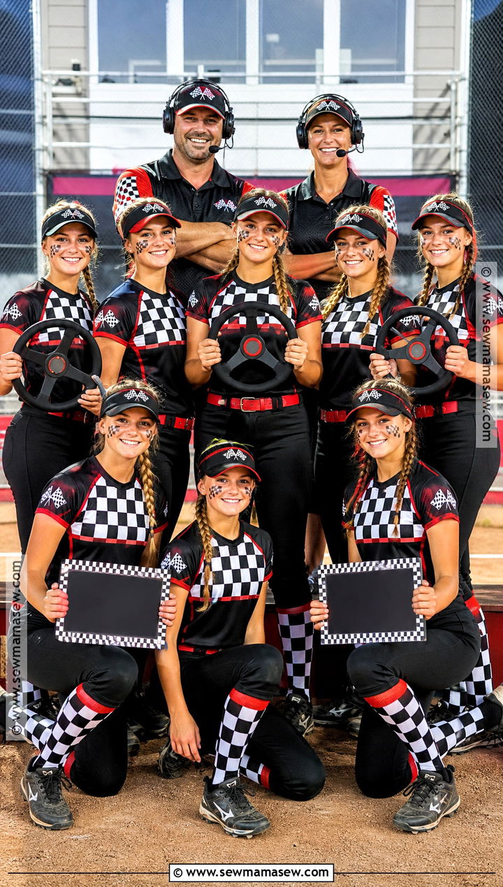 Race Car Pit Crew Softball Team Costume - 35 softball team halloween costume ideas