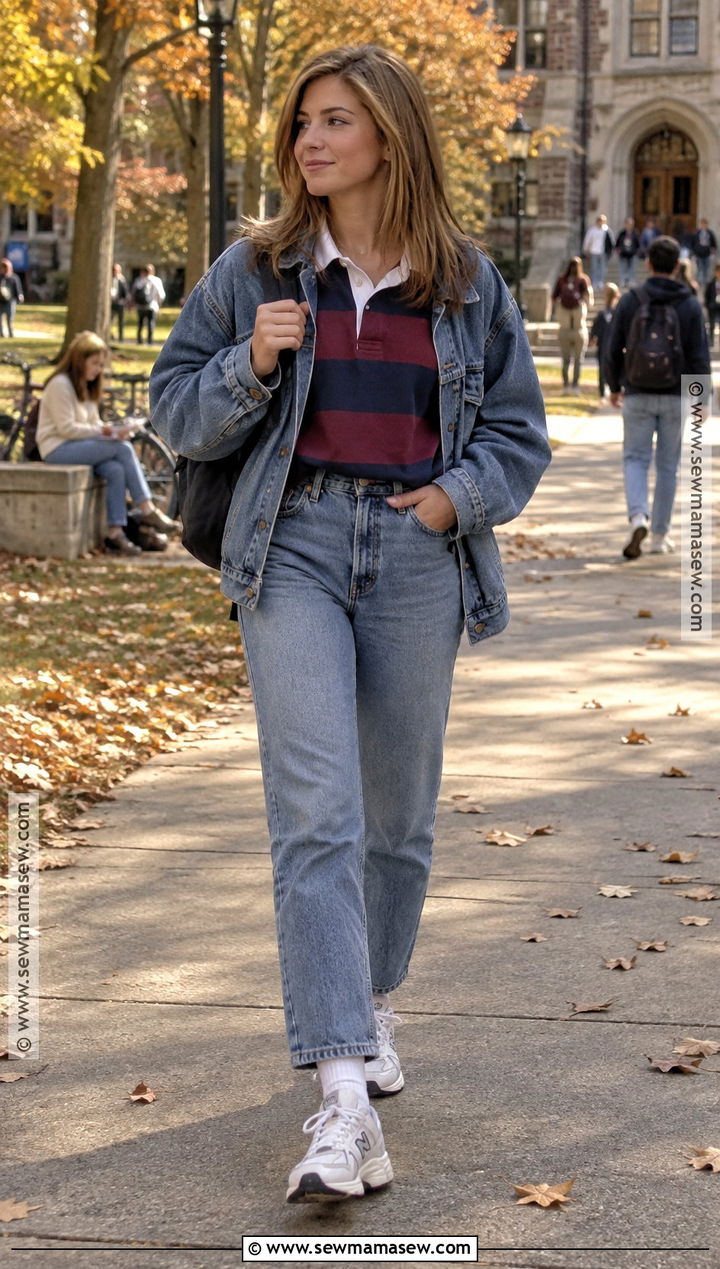 Rachel Green Rugby Shirt And Jeans Outfit - 25 rachel green fall outfits