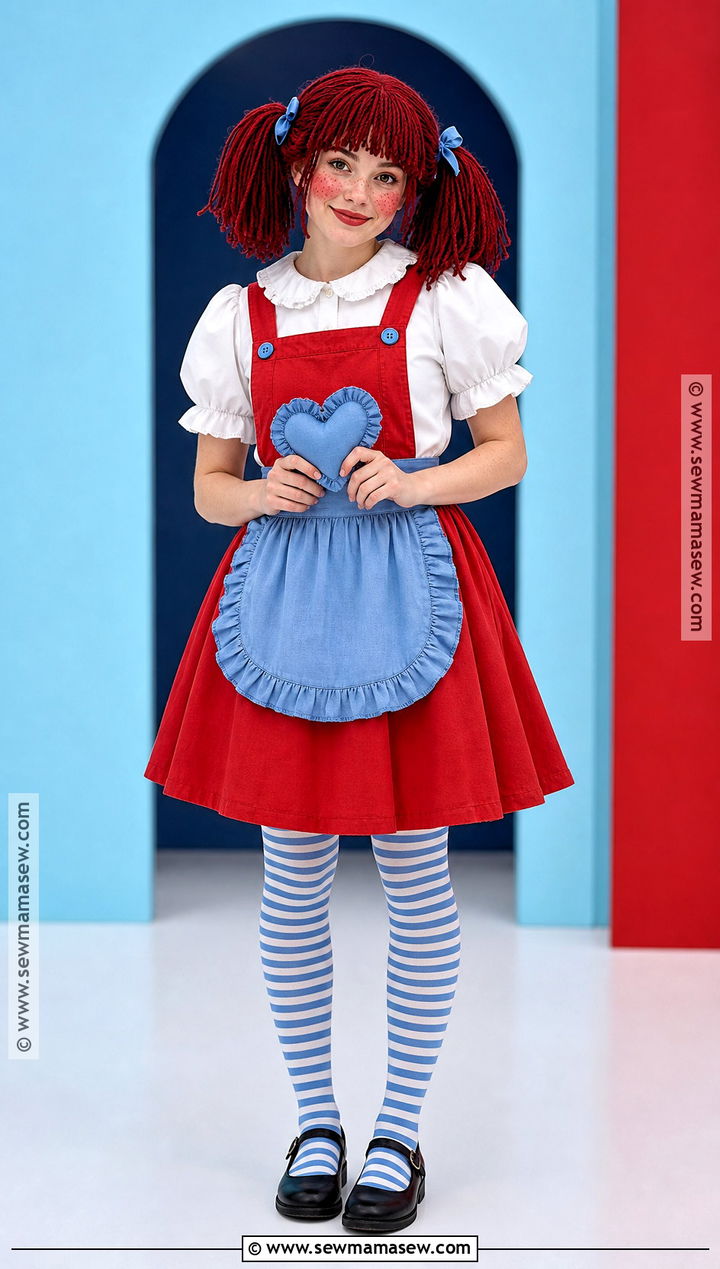 Raggedy Ann Costume With Red Pinafore - 30 raggedy ann costume ideas