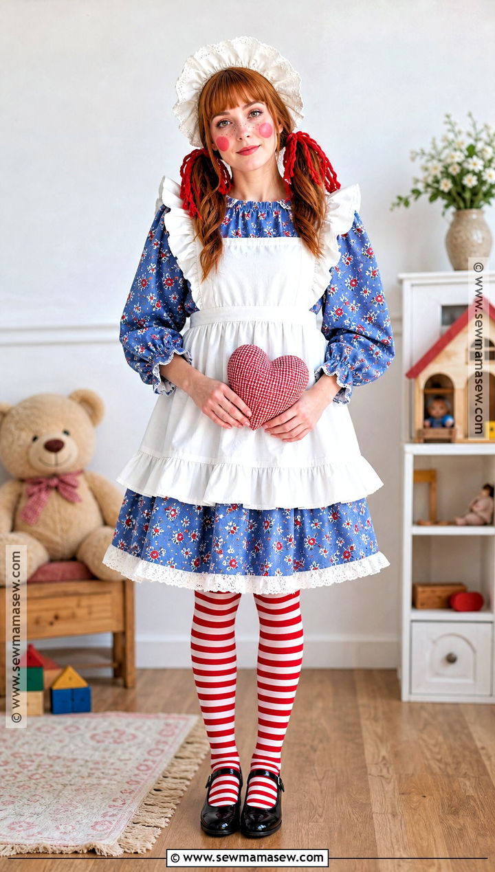 Raggedy Ann Costume With Red Yarn Details - 30 ginger halloween costumes red hair