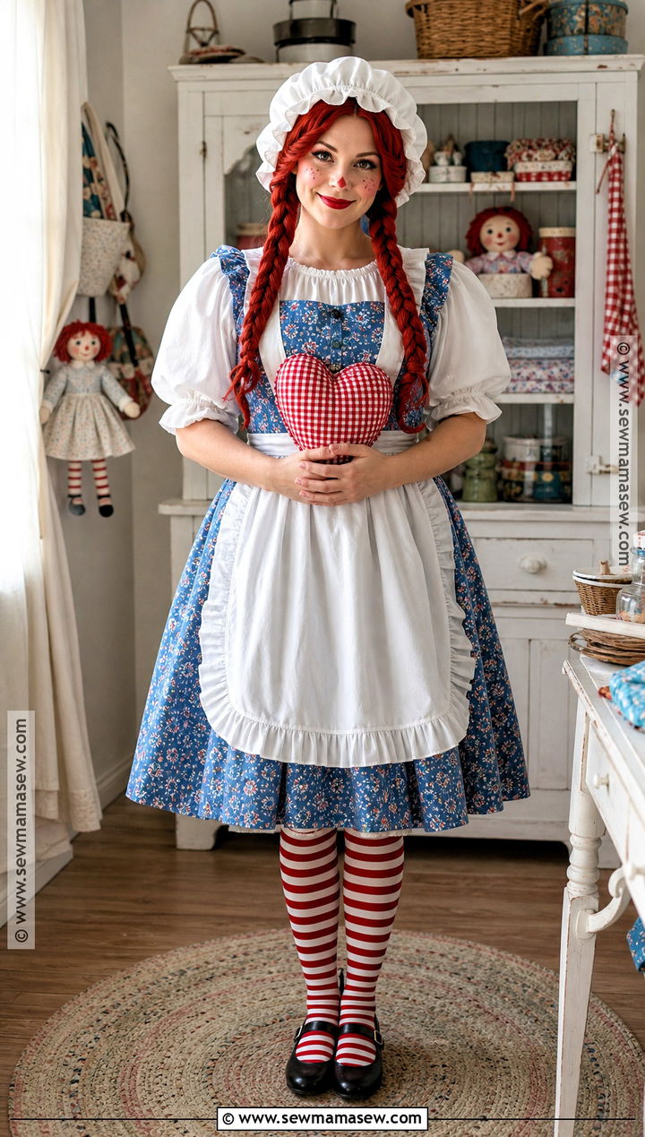 Raggedy Ann Costume With Red Yarn Hair - 40 red hair costume ideas