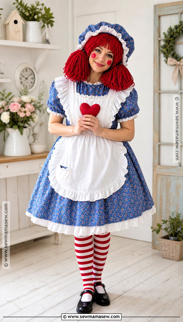 Raggedy Ann Costume With Red Yarn Hair - 30 halloween costumes women red hair