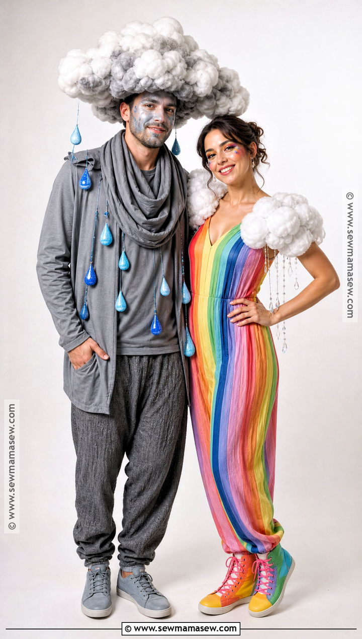 Rain Cloud And Rainbow Couples Costume - 40 unique couples halloween costume ideas