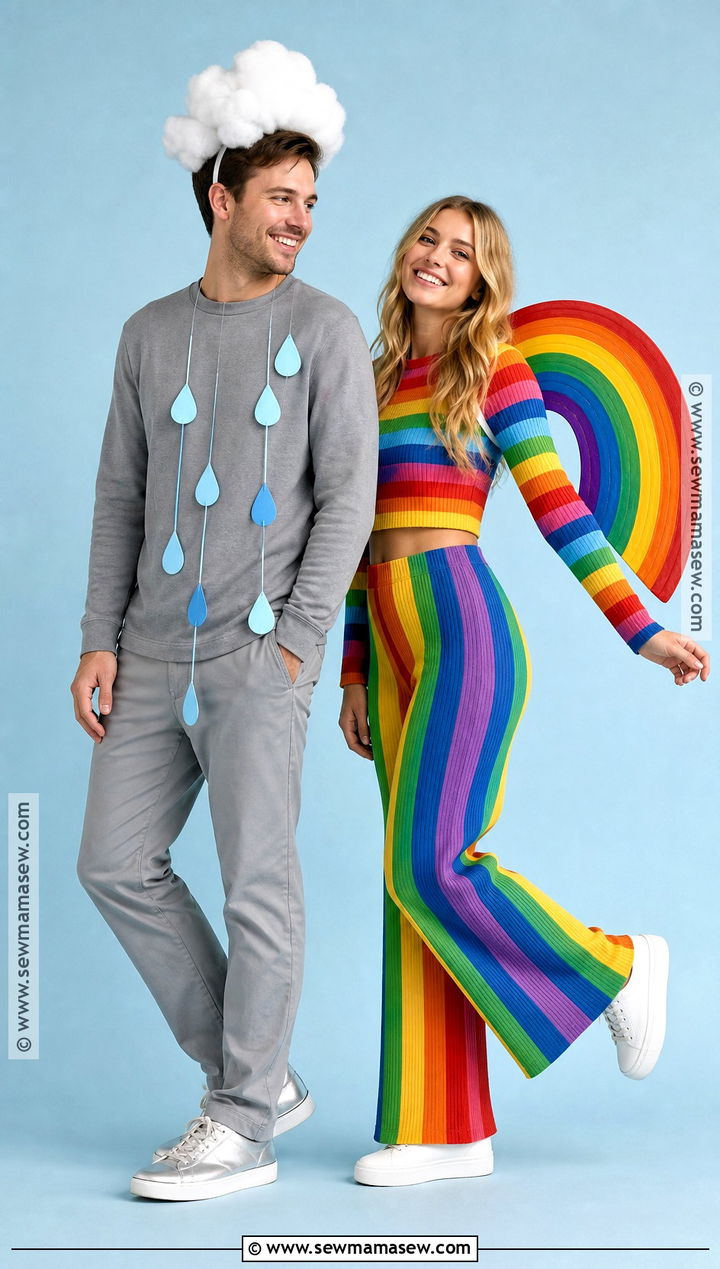Rain Cloud And Rainbow Duo Costume - 40 duo halloween costumes unique