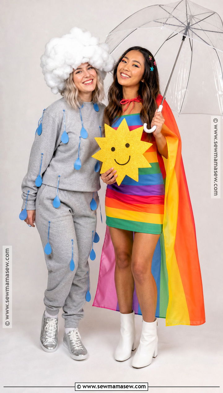 Rain Cloud And Rainbow Duo Costume - 40 unique halloween costume ideas