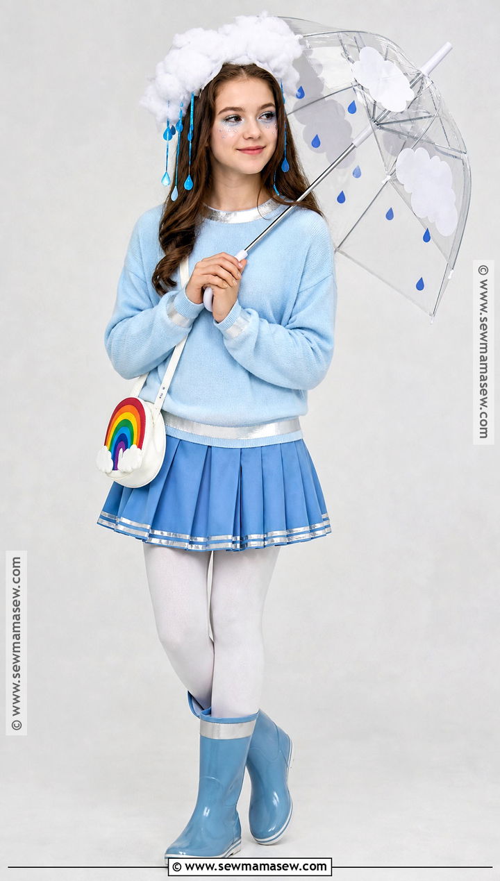 Rain Cloud Costume With Blue Outfit - 35 teen girl halloween costumes
