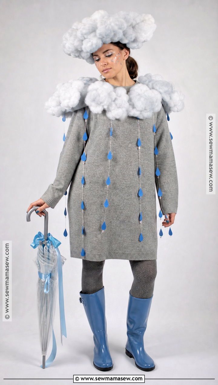 Rain Cloud Costume With Blue Raindrops - 30 costume outfits