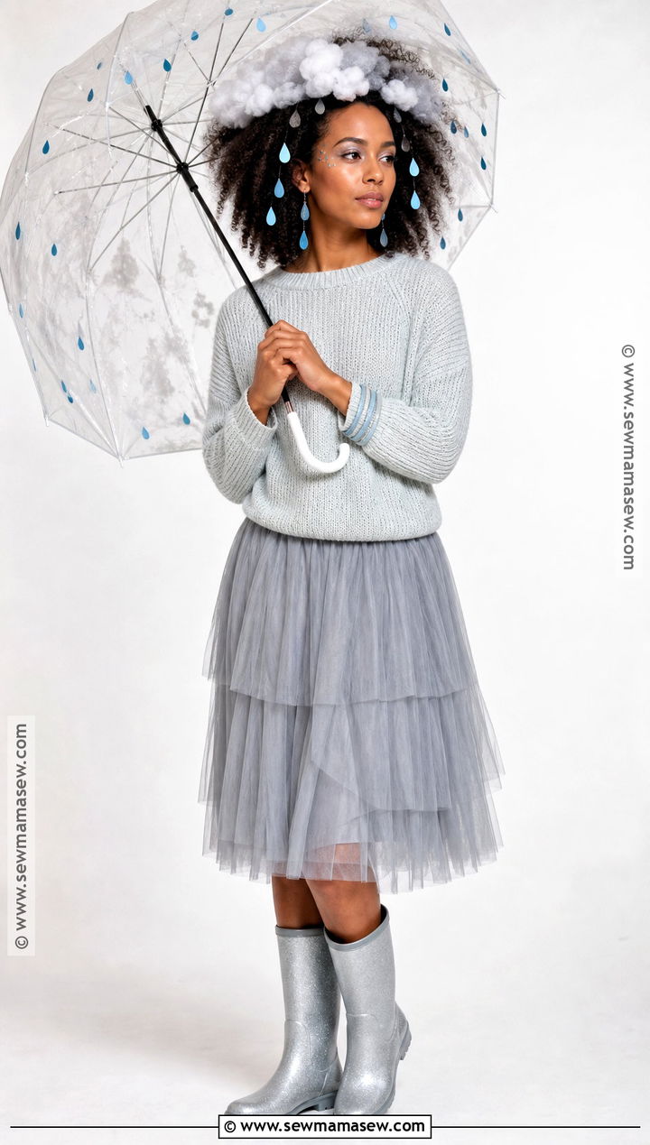 Rain Cloud Costume With Curly Gray Hair - 35 halloween costumes curly hair