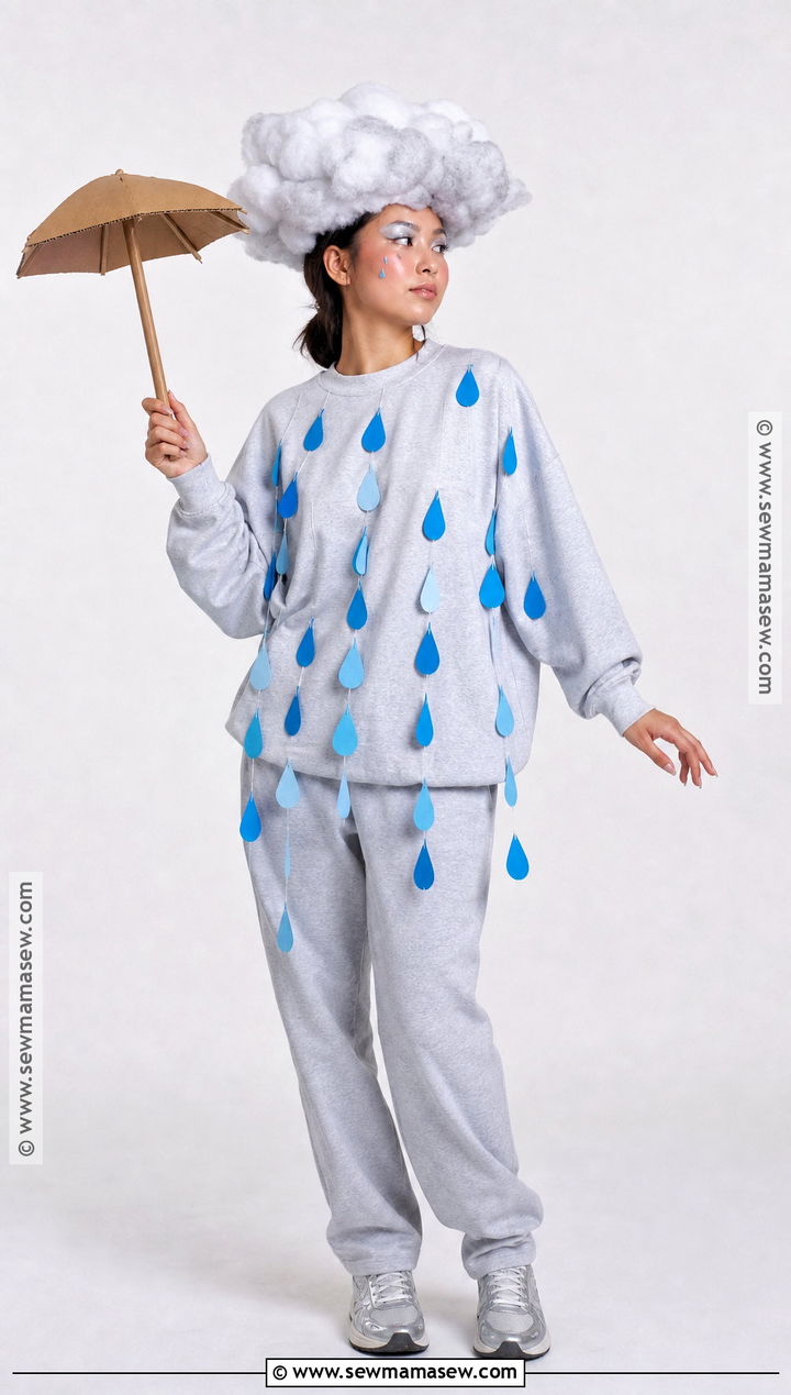 Rain Cloud Costume With Gray Clothes - 30 costume ideas last minute