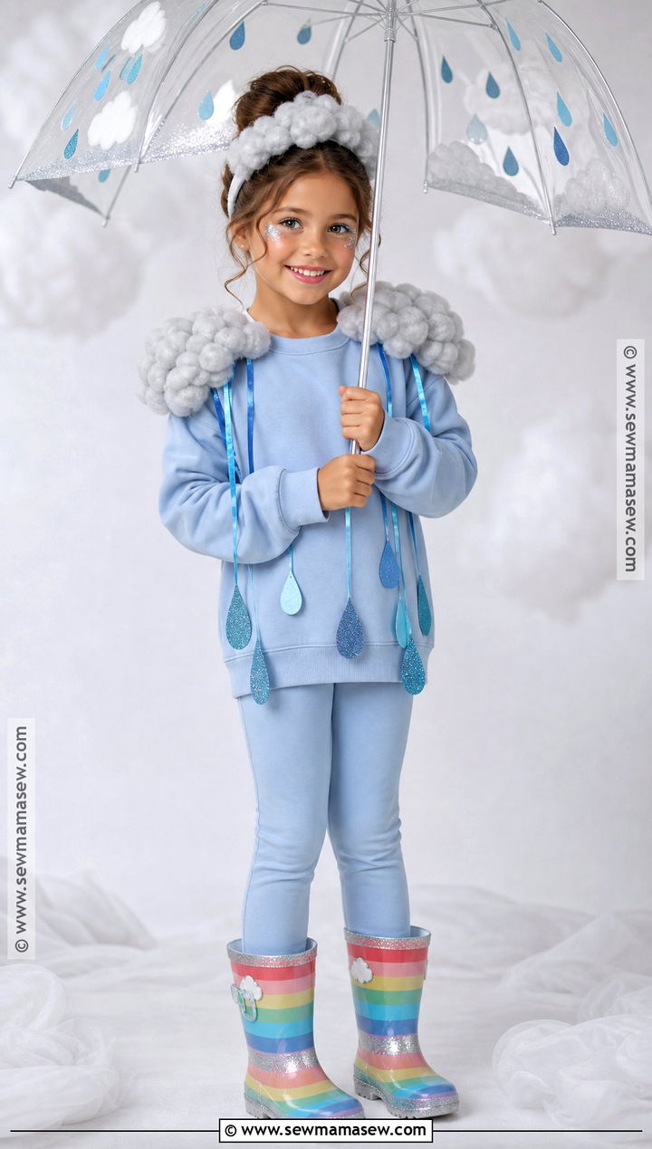 Rain Cloud Costume With Rainbow Boots - 30 costumes for kids