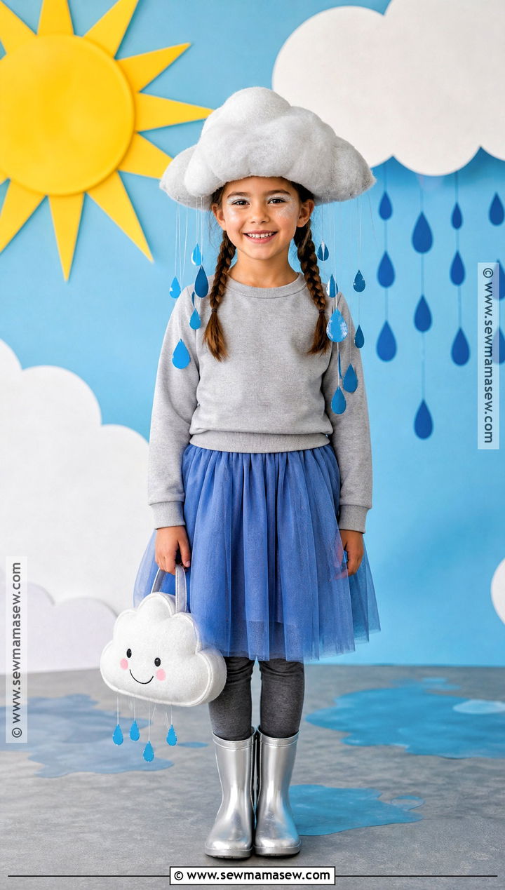 Rain Cloud Costume With Raindrop Skirt - 30 costume ideas for girls