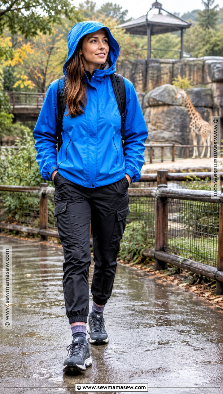 Rain Jacket And Cargo Joggers Zoo Outfit - 25 zoo outfit fall ideas