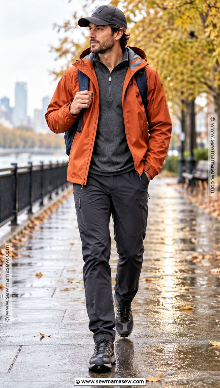 Rain Jacket And Fleece Fall Outfit - 20 mens fall outfit ideas