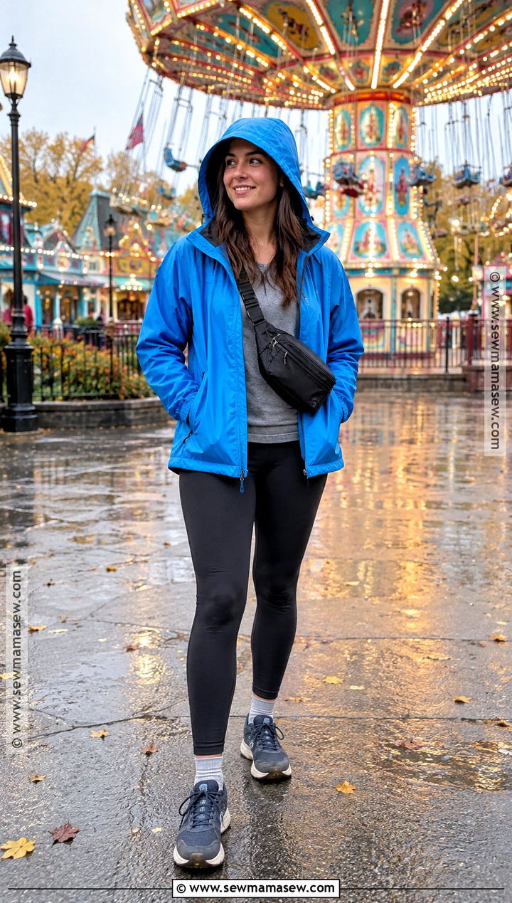 Rain Jacket And Leggings Fall Amusement Park Outfit - 20 fall amusement park outfit ideas