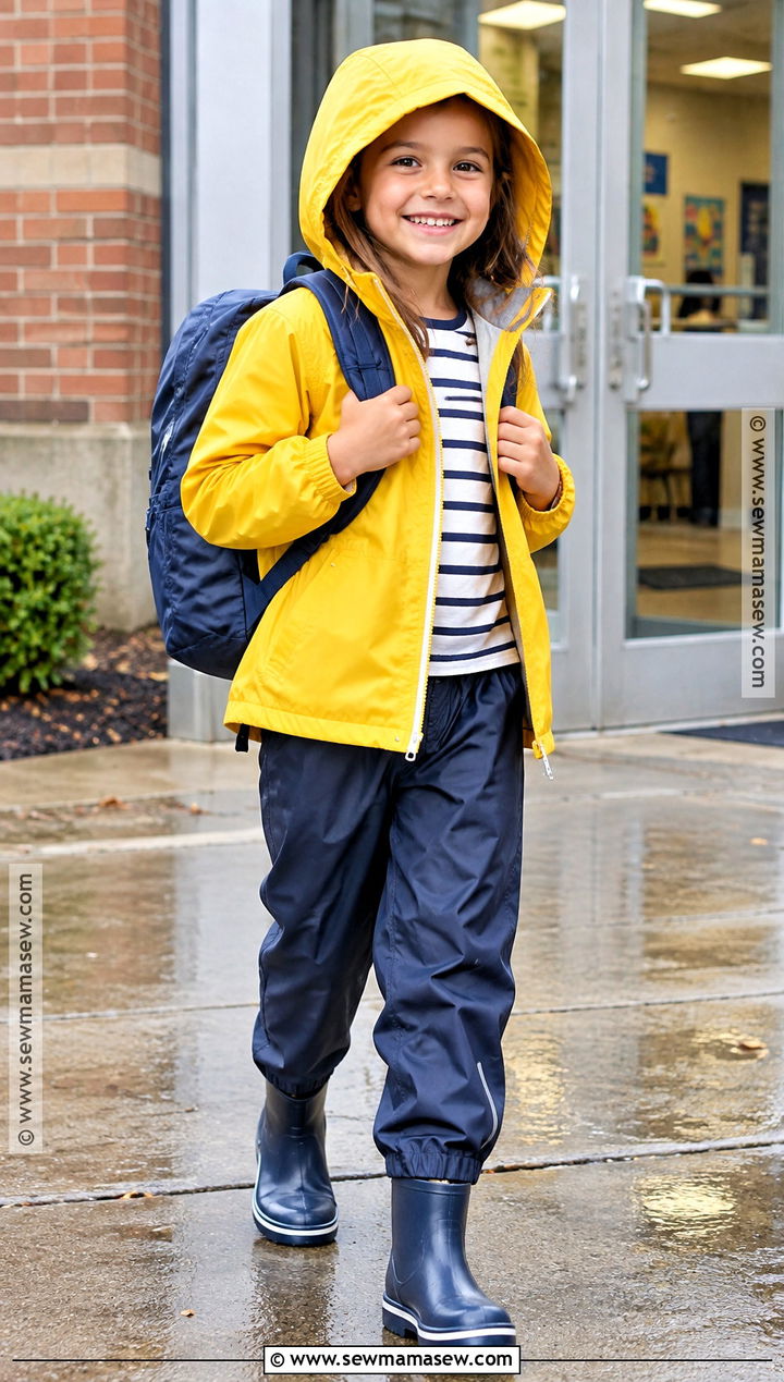 Rain Jacket And Pull On Pants Elementary School Outfit - 15 elementary back to school outfits