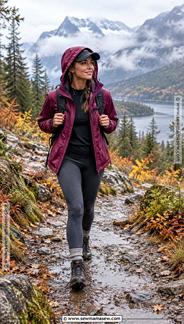 Rain Jacket And Trail Leggings Mountain Outfit - 15 mountain vacation outfits fall