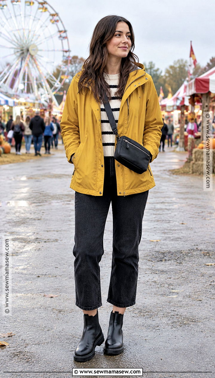 Rain Jacket And Waterproof Boots Fall Fair Outfit - 20 Fall Fair Outfit Ideas