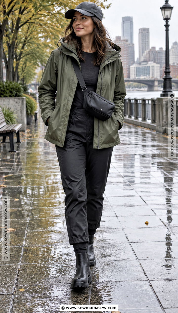 Rain Jacket And Waterproof Boots Fall Outfit - 20 outdoor fall outfits