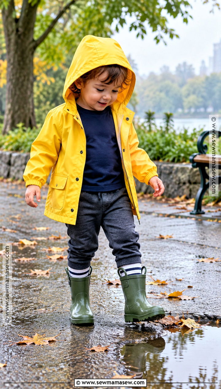 Rain Jacket And Waterproof Boots Toddler Fall Outfit - 25 fall toddler outfits
