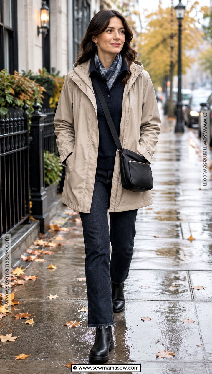 Rain Jacket With Knit Layers - 30 fall jackets