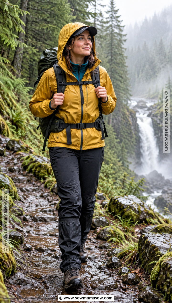 Rain Shell And Fleece Hiking Outfit - 20 Hiking Outfit Fall Ideas for Women