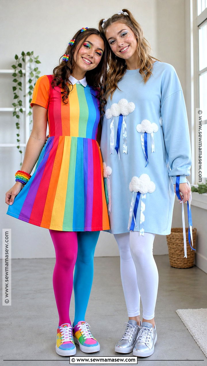 Rainbow And Cloud Best Friend Costumes - 30 halloween costumes for two for best friends