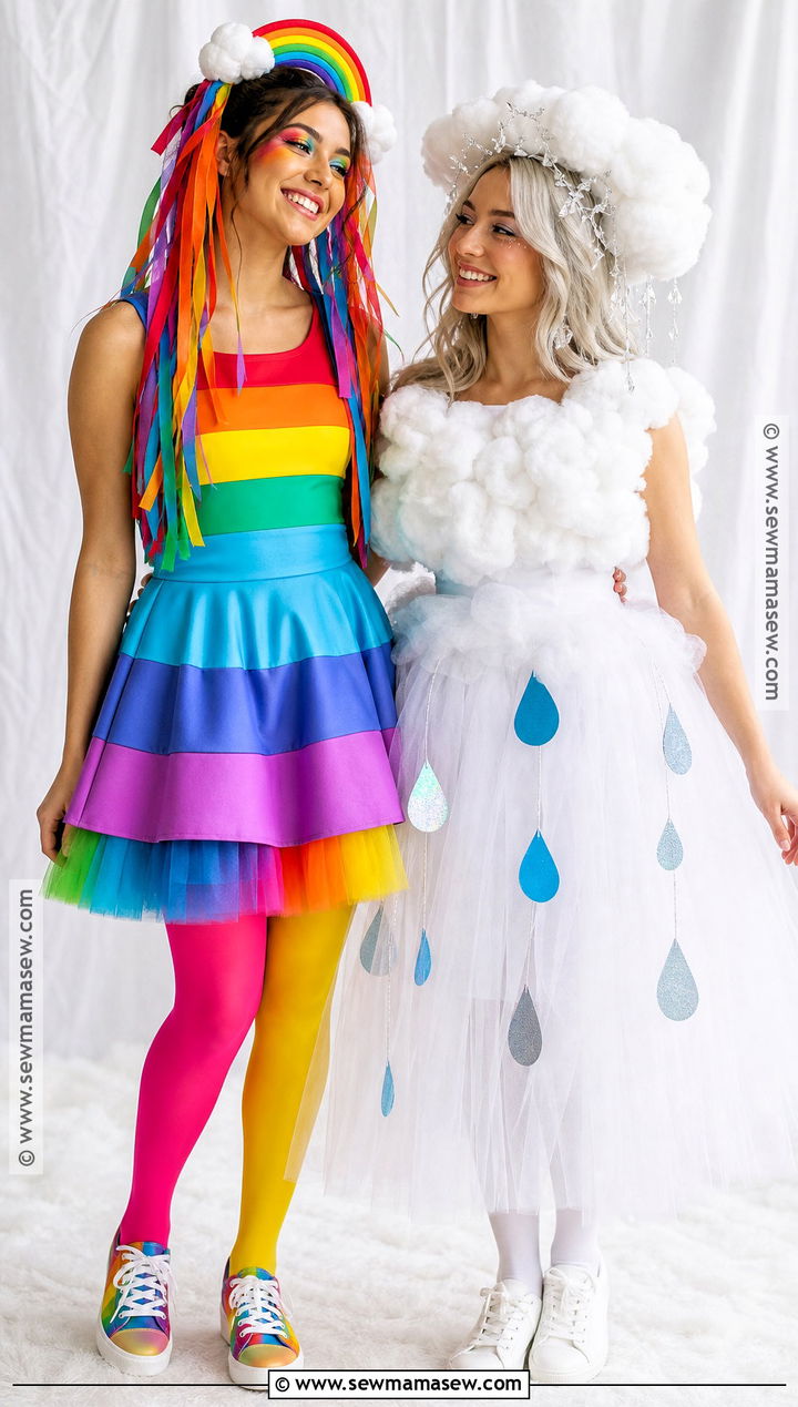 Rainbow And Cloud Duo Costume - 30 duo halloween costume ideas