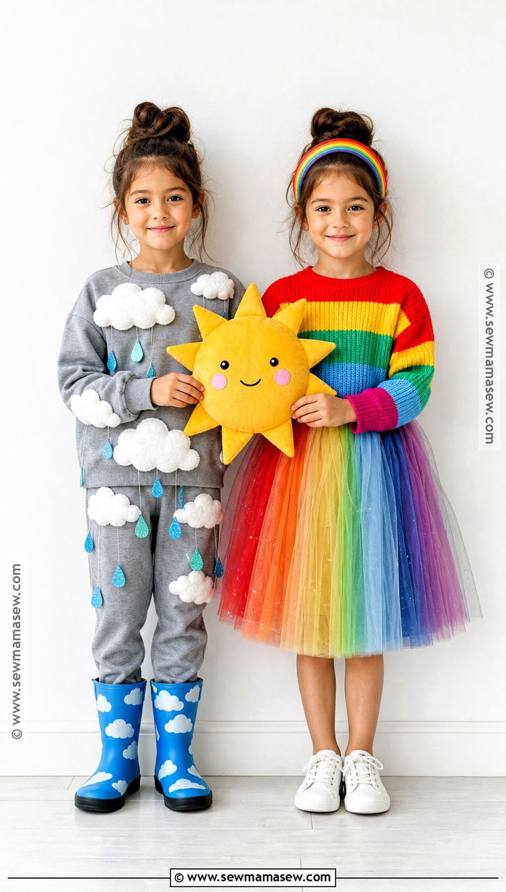 Rainbow And Rain Cloud Twin Costume - 35 twin costumes