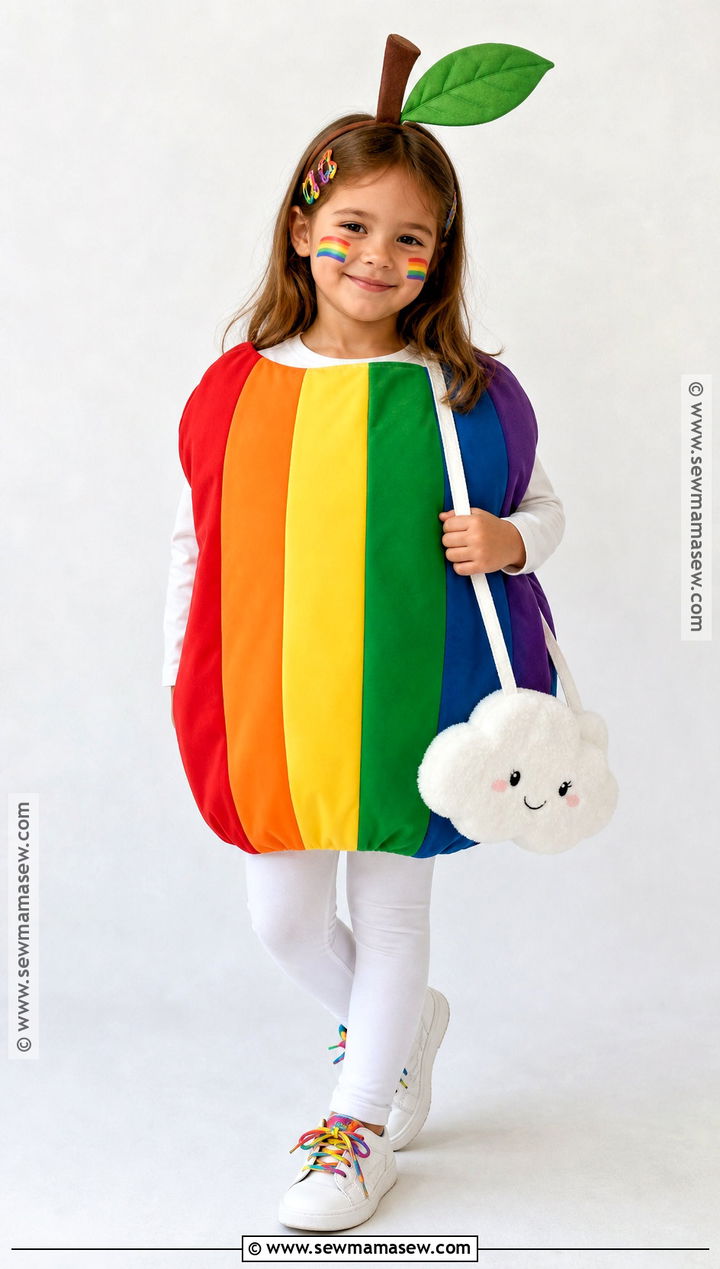 Rainbow Apple Costume - 30 apple costume ideas for kids