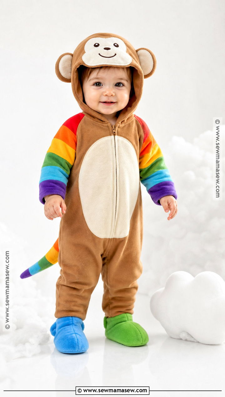 Rainbow Baby Monkey Costume - 30 baby monkey costume ideas