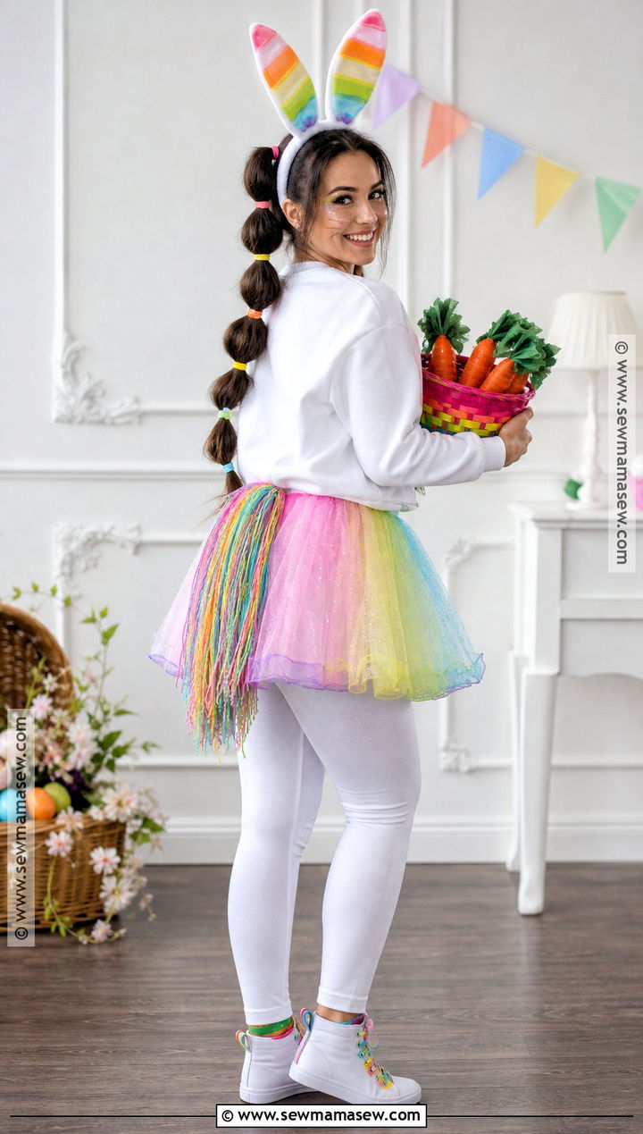 Rainbow Bunny Costume - 30 Cute Bunny Costume Ideas