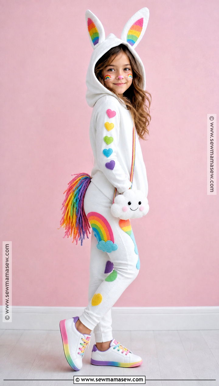 Rainbow Bunny Costume - 30 bunny costume ideas for kids