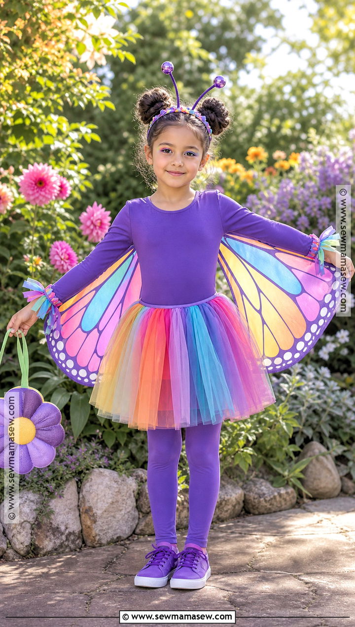 Rainbow Butterfly Costume For Girls - 30 girl halloween costumes for kids