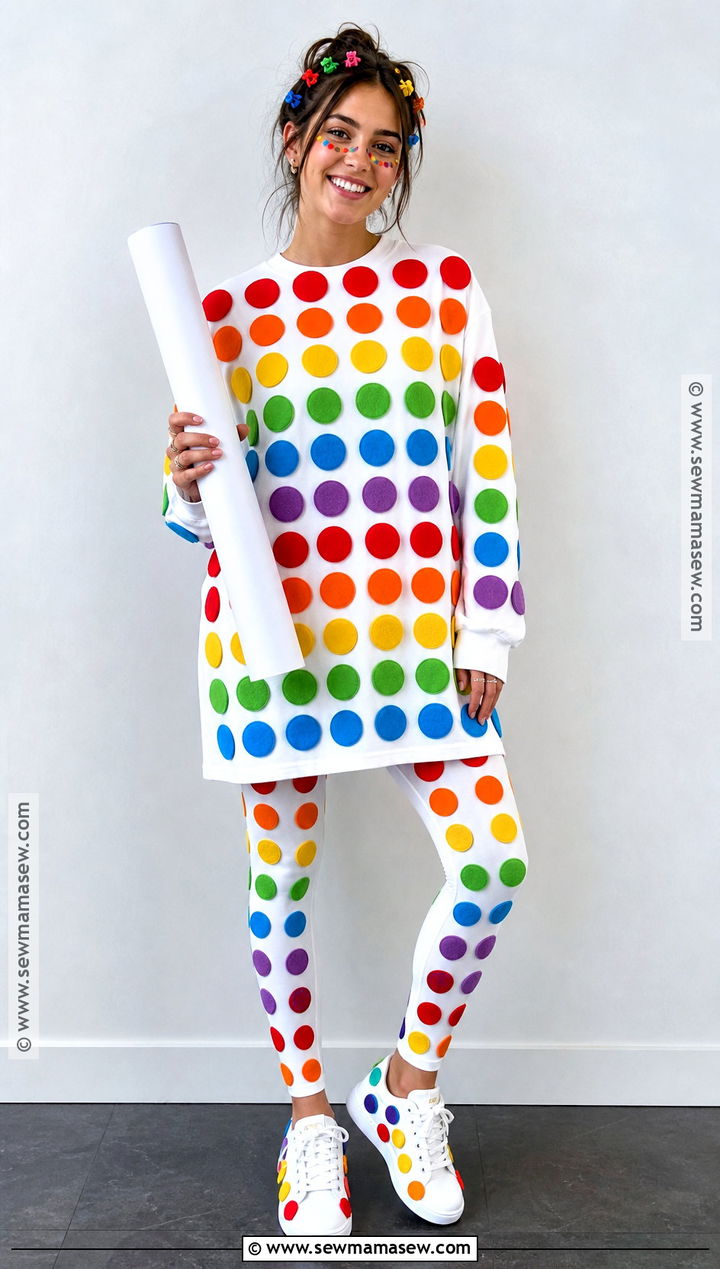 Rainbow Candy Button Costume - 35 candy costume ideas