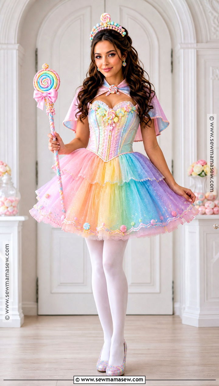 Rainbow Candy Princess Girl Costume - 30 Candy Girl Halloween Costume Ideas