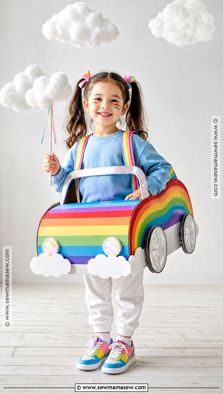 Rainbow Car Costume - 30 car costume ideas