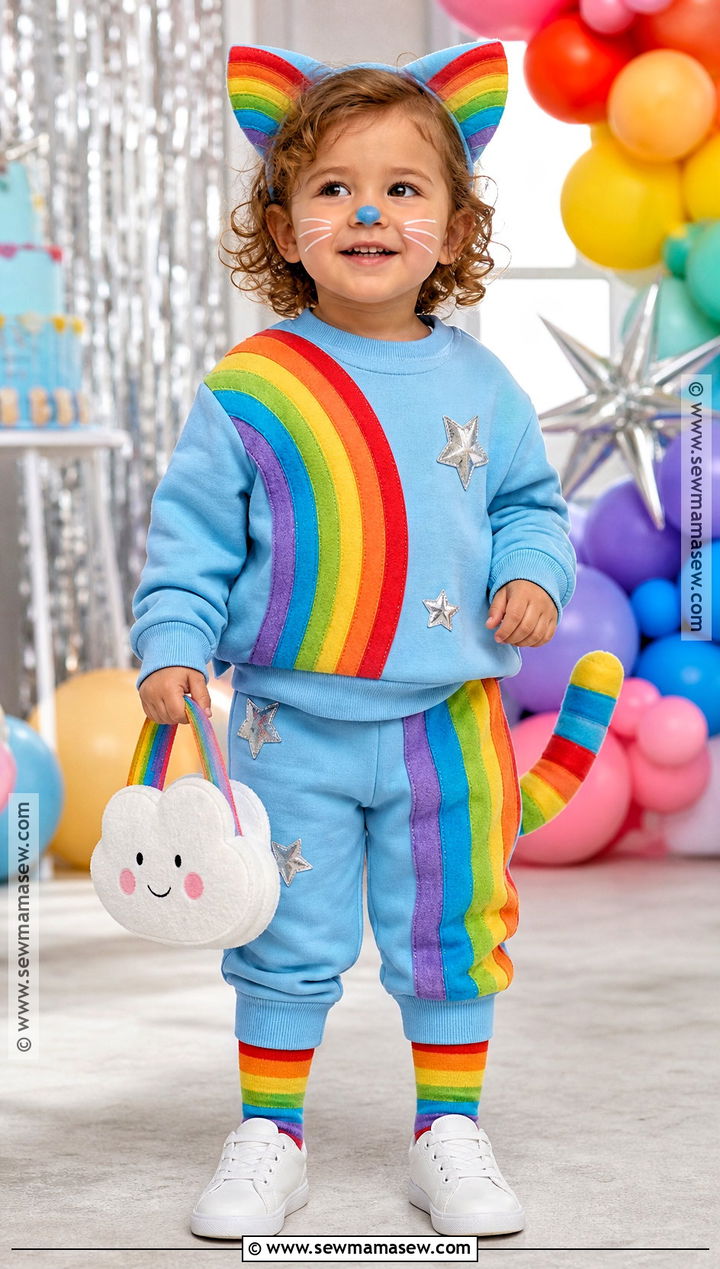 Rainbow Cat Costume - 30 toddler cat costume ideas