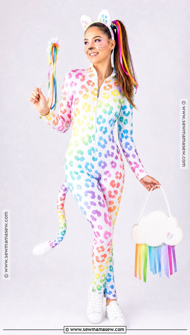 Rainbow Cheetah Costume With Colorful Spots - 50 cheetah costume ideas